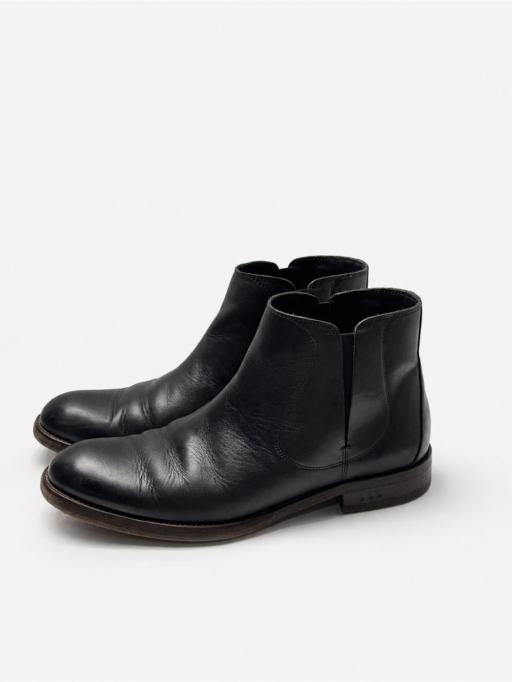 John Varvatos Black Leather Chelsea Boots